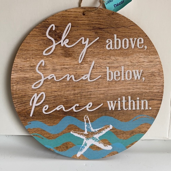 None Other - ❌RESERVED❌ Sky Above, Sand Below, Peace Within sign wall Art NEW